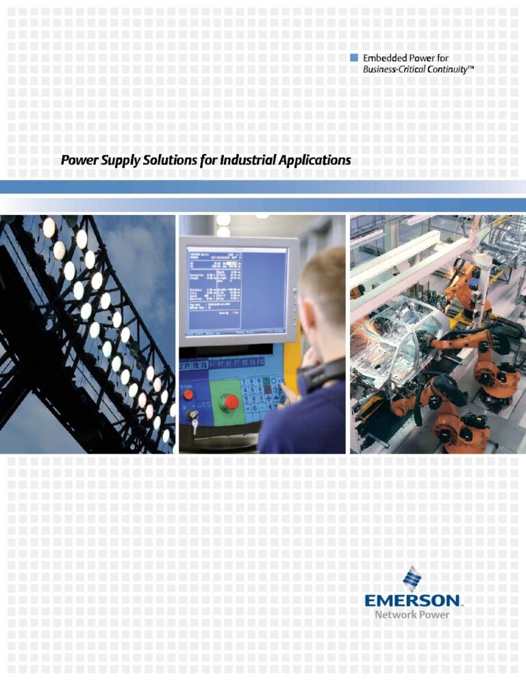 Emerson Embedded Industrial Power Supplies Brochure